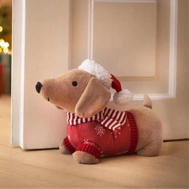 Dream-Living Deurstopper Kerst-teckel  30x18x9 cm