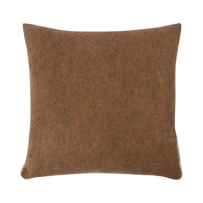Linen & More Sneeuwman kussen rood bruin 40x40cm