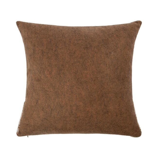 Linen & More Sneeuwman Hoge Hoed kussen bruin 40x40cm