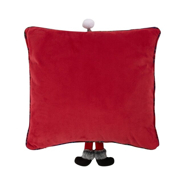 Linen & More Gnoom kussen met benen rood 40x40cm