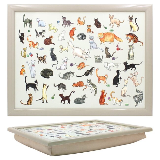 Lesser & Pavey Schootkussen laptray diversen katten en poezen 43 x 33 x 6 cm