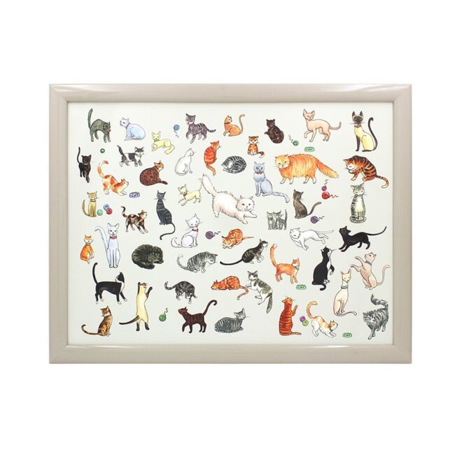 Lesser & Pavey Schootkussen laptray diversen katten en poezen 43 x 33 x 6 cm