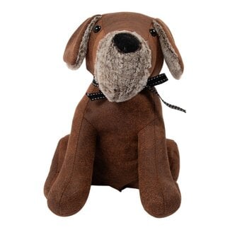 Mars & More Deurstopper hond donkerbruin 18x20x25cm
