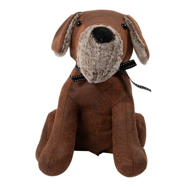 Mars & More Deurstopper hond donkerbruin 18x20x25cm