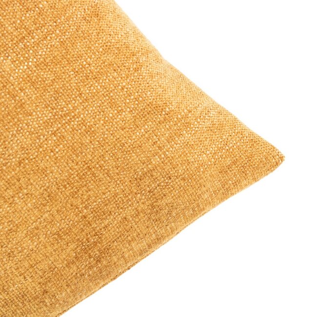 Linen & More Kussen Queen chenille oker 45x45cm
