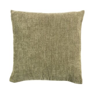 Linen & More Kussen Queen chenille groen 45x45cm