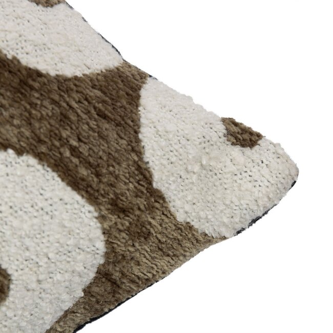 Linen & More Kussen Abstract stripes green white 45x45cm