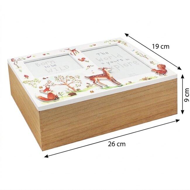 By Finola Stack Bosvrienden  Herinneringen Doos – Houten Babyherinneringendoos