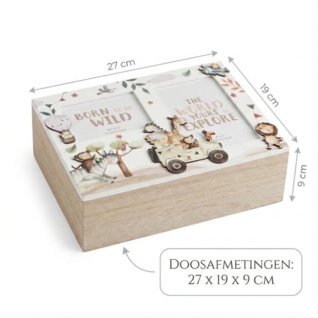 Dream-Living Dream Big Herinneringen Doos – Houten Babyherinneringendoos