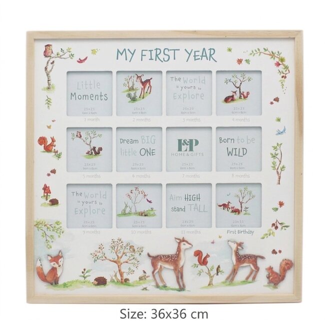 By Finola Stack Bosvrienden Baby Fotolijst My First Year – 12 Foto’s
