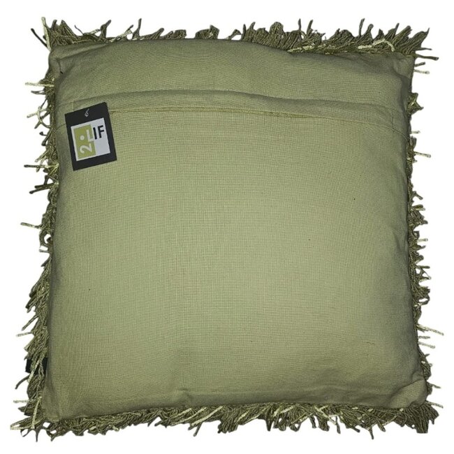 Linen & More Lillehammer kussen groen 45x45cm