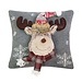 Linen & More Knitted Rudolf 2 kussen grijs 40x40cm