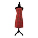 Linen & More Wonder Kerst Schort goud groen rood 75x90cm