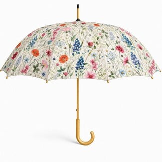 Mars & More Paraplu bloemenweide off white 105 cm