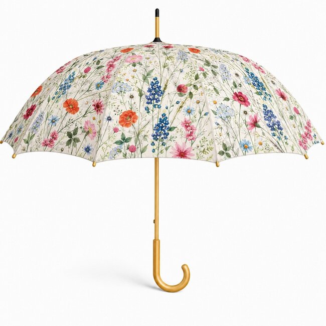 Mars & More Paraplu bloemenweide off white 105 cm