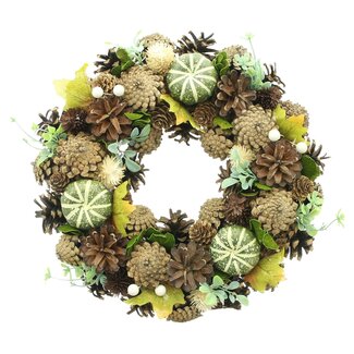 Dream-Living Groene herfstkrans 33x8 cm