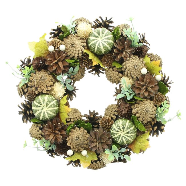 Dream-Living Groene herfstkrans 33x8 cm
