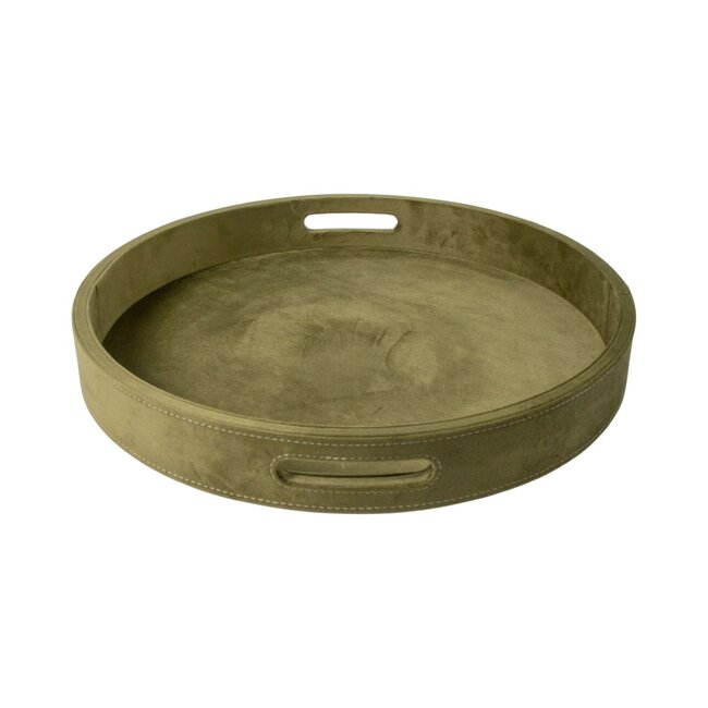 Mars & More Dienbladen rond fluweel appel groen dia 30, 38, 45 cm (set of 3)