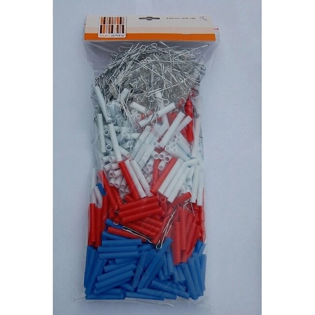 Sun Arts Uitbreidingsset 400 haken en hulzen Wit - rood - blauw