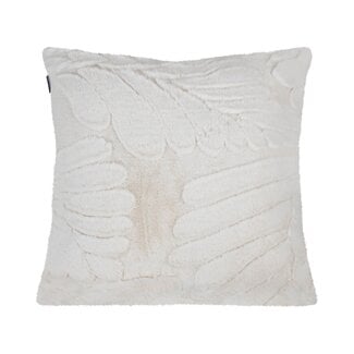 Linen & More Kussen Bladeren Off Wit 45x45cm
