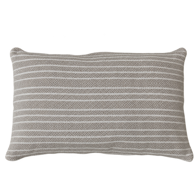 Linen & More Winford Graphic Wool kussen taupe 30x50cm