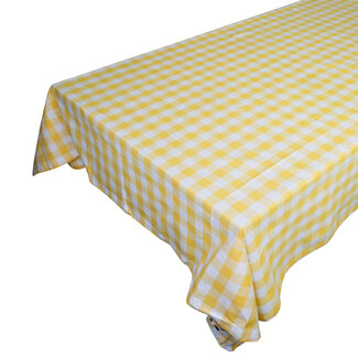 Linen & More Ollie Tafelkleed Textiel mimosa geel 140x300cm