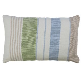 Linen & More Elton Kussen streep blauw groen 30x50cm