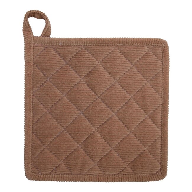 Linen & More Corduroy pannenlap bruin  20x20cm