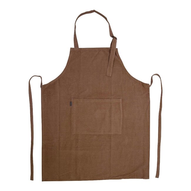 Linen & More Corduroy schort bruin 75x90cm