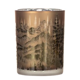 Mars & More Tea Light holder mountains beige 12,5cm