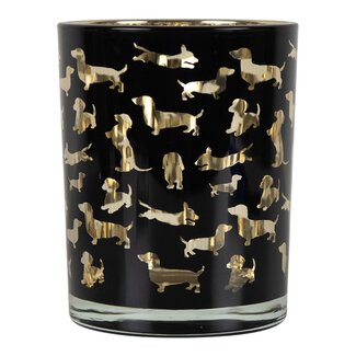 Mars & More Theelichthouder meerdere silhouetten teckels 18cm