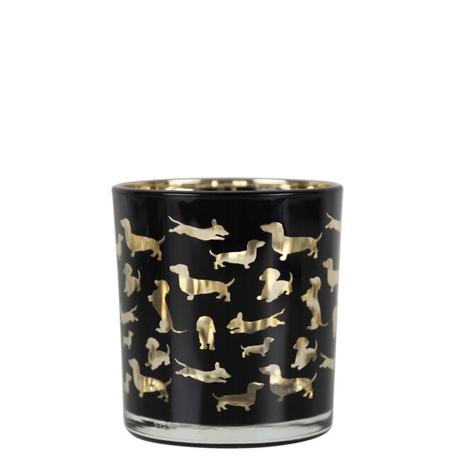 Mars & More Theelichthouder meerdere silhouetten teckels klein 8cm
