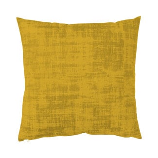 Linen & More  Fluwelen sierkussen geel 50x50cm