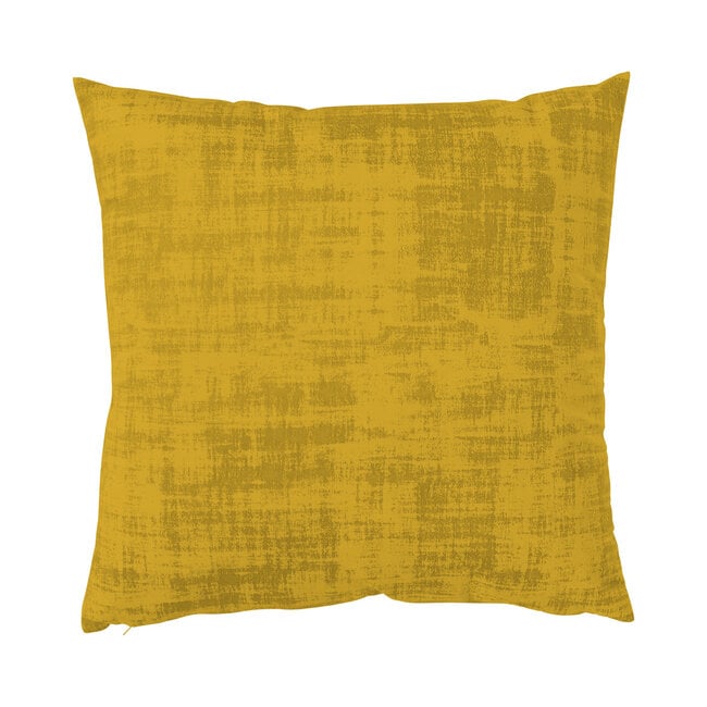 Linen & More  Fluwelen sierkussen geel 50x50cm