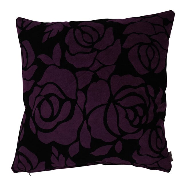 Linen & More Kussen Historical 50x50 black/ purple
