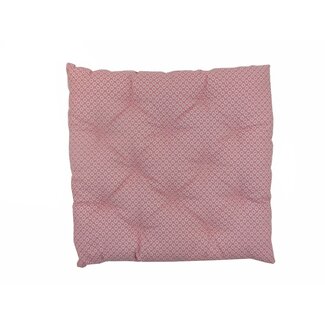 Linen & More platte  stoelkussen roze 40x40cm+5cm
