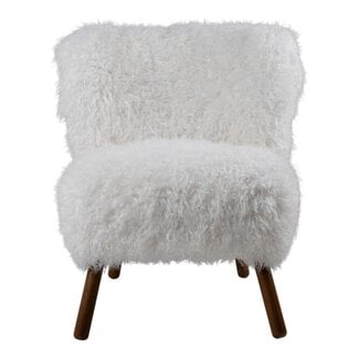Mars & More stoel tibetan lamb off white 60x72x74cm