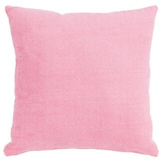 Linen & More Flannellen sierkussen roze 45x45cm