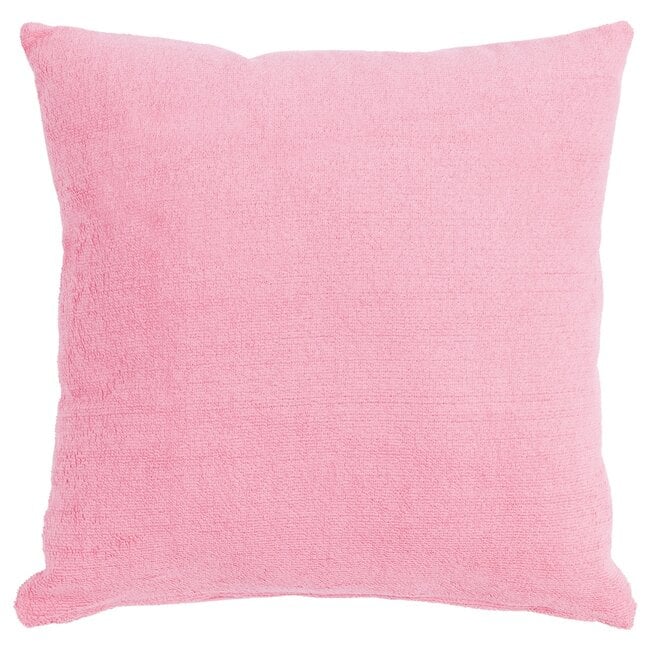 Linen & More Flannellen sierkussen roze 45x45cm