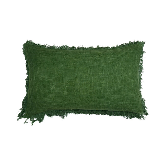 Linen & More Lioni sierkussen groen 30x50cm