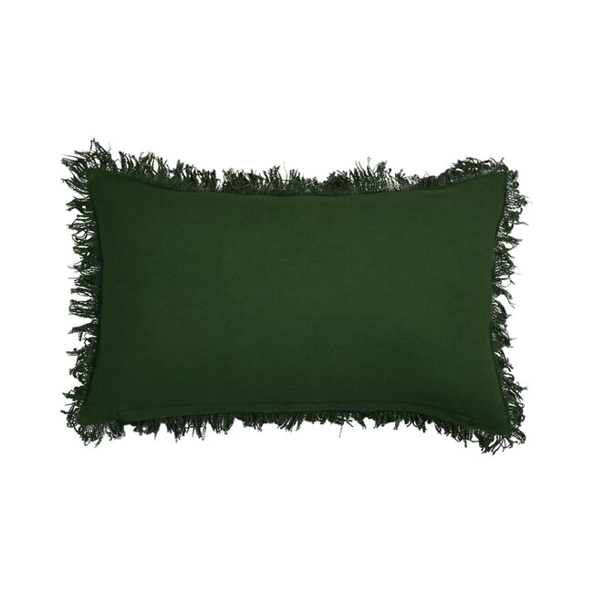 Linen & More Lioni sierkussen groen 30x50cm