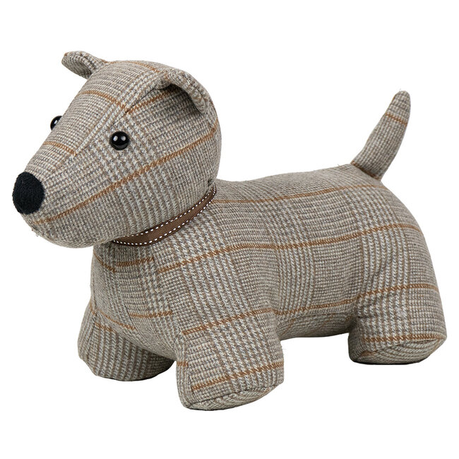 Mars & More Deurstopper Hond staand ruit 30,5x15x23cm