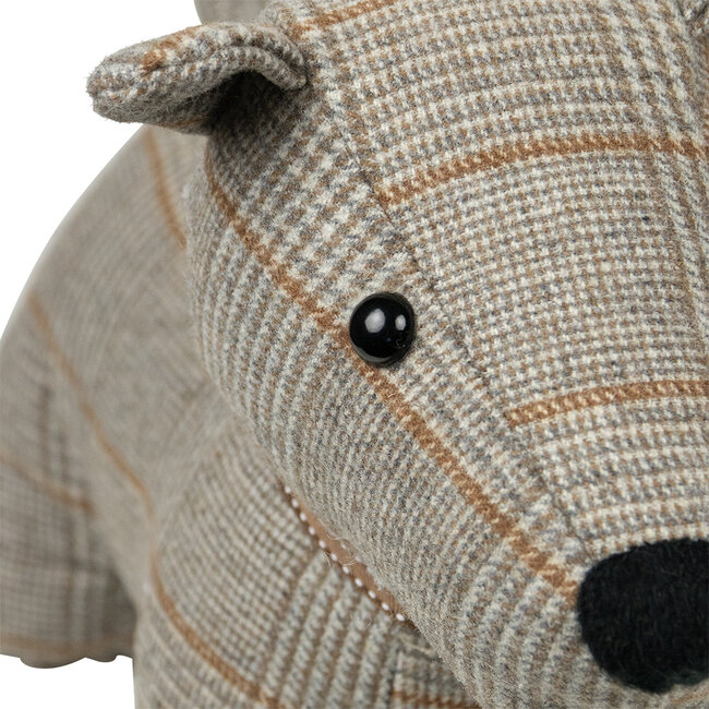 Mars & More Deurstopper Hond staand ruit 30,5x15x23cm