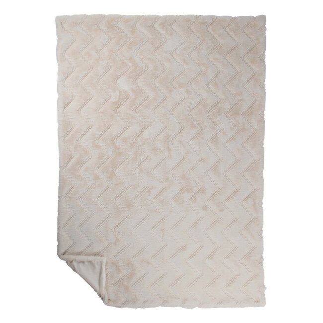Mars & More Plaid Zig Zag Off Wit 140x200cm