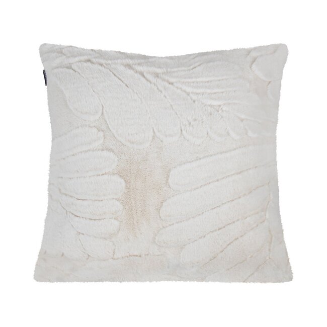 Linen & More Kussen Bladeren Off Wit 45x45cm