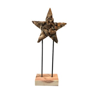 Mars & More Decoratie ster op voet hout 50x25xT6cm (self assembly)