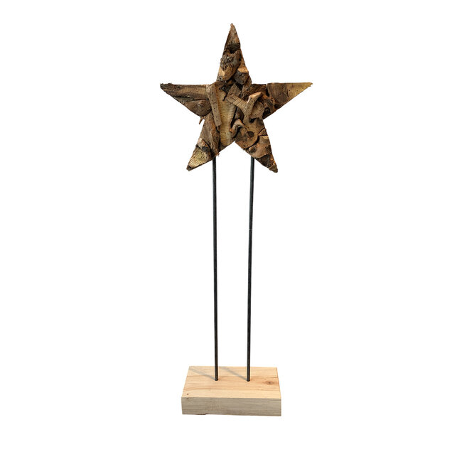 Mars & More Decoratie ster op voet hout 80x30xT6cm (self assembly)