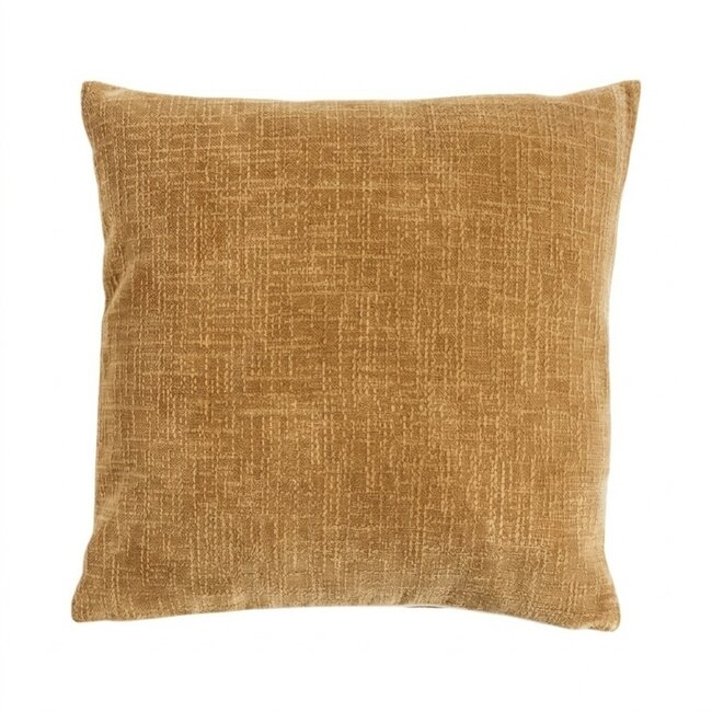 Linen & More sierkussen velvet oker 45x45cm