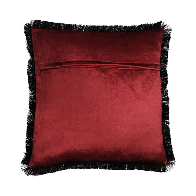 Linen & More sierkussen donker rood 45x45cm