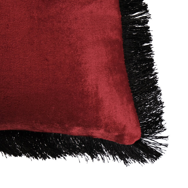 Linen & More sierkussen donker rood 45x45cm
